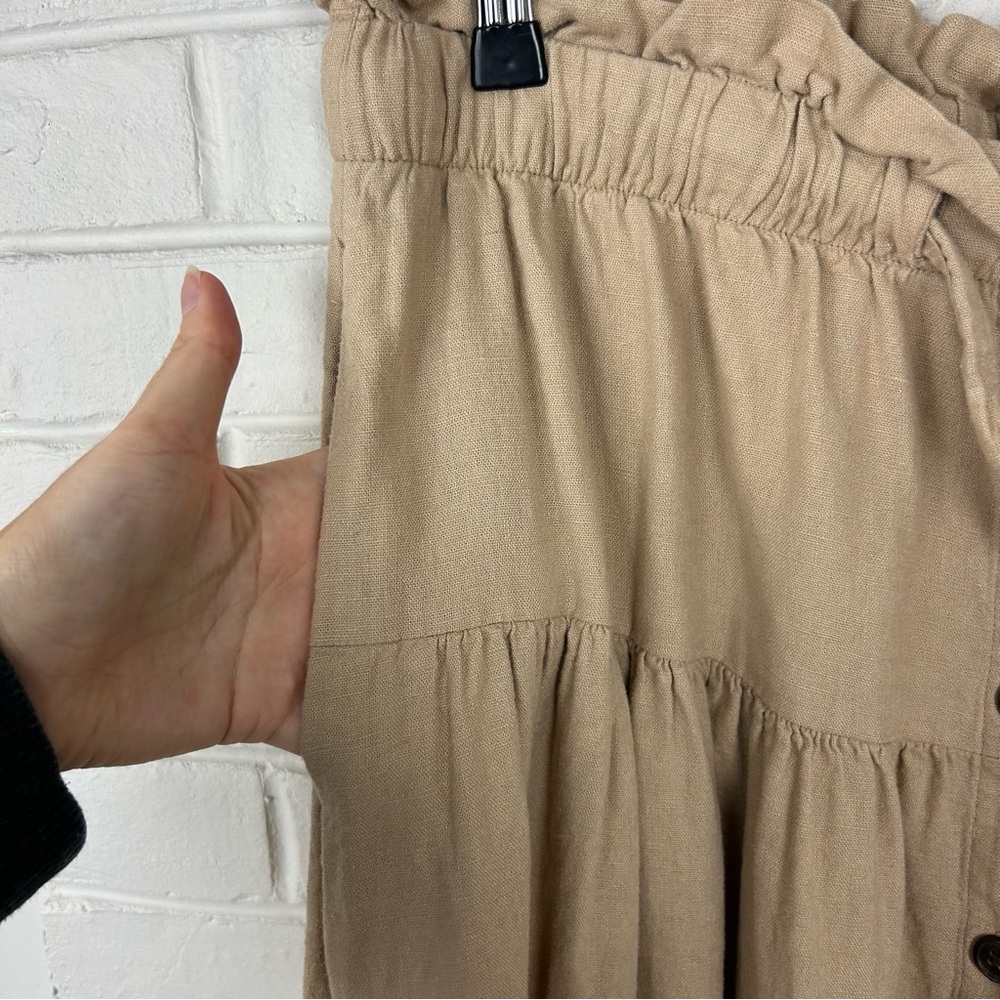 Universal Thread Tan Button Front Linen Blend Ski… - image 7